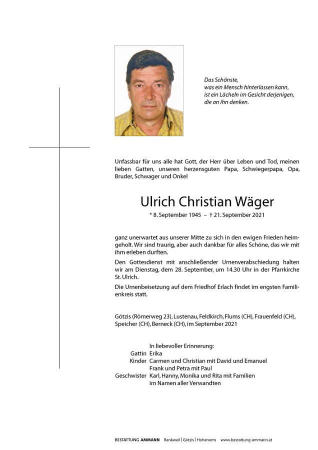 Ulrich Christian Wäger