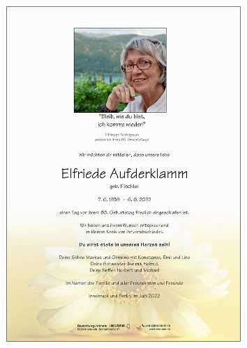 Elfriede Aufderklamm