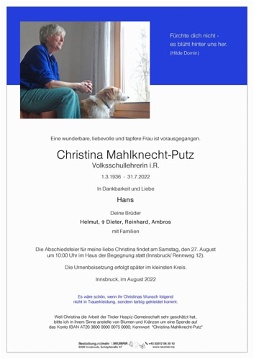 Christina Mahlknecht-Putz