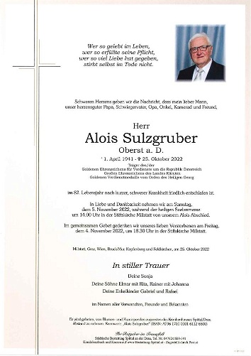 Oberst Alois Sulzgruber