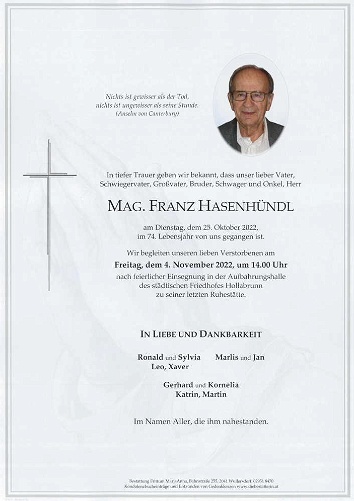 Mag. Franz Hasenhündl