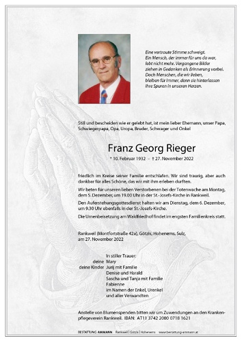 Franz Georg Rieger