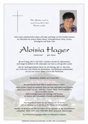 Aloisia Hager